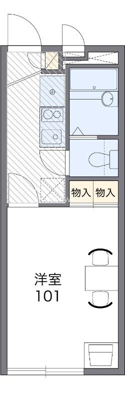 レオパレスＯＯＭＡＥⅡの物件間取画像