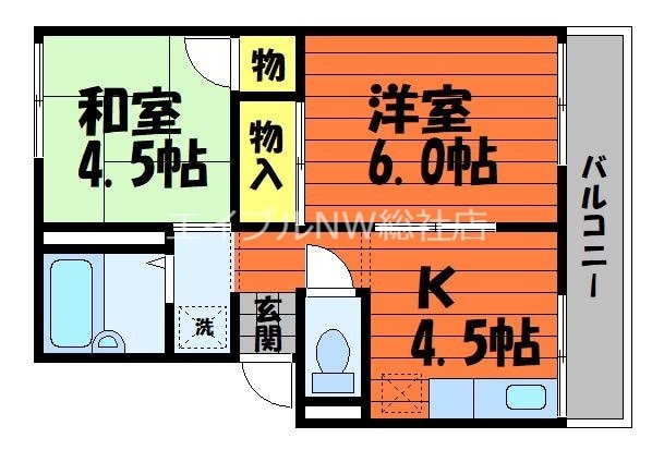 プレジール板谷の物件間取画像