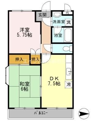 リーベン上成の物件間取画像