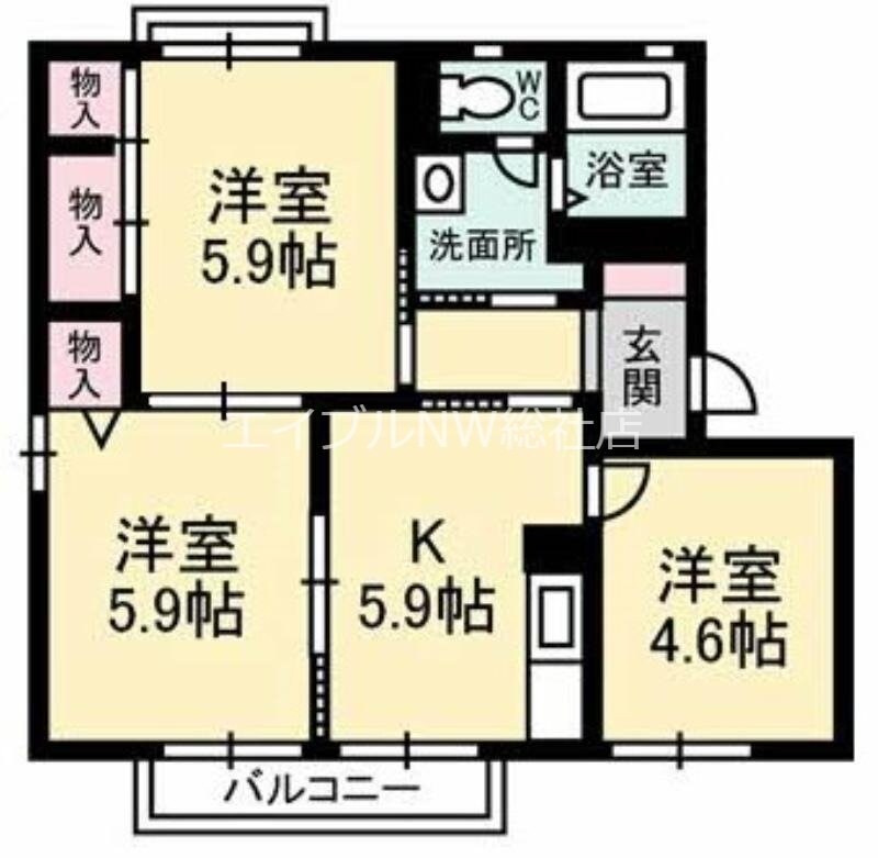 エクセレント中野の物件間取画像