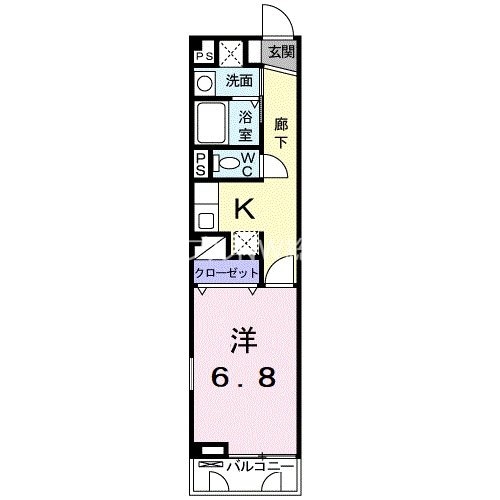 ルミネ高須Ｂの物件間取画像