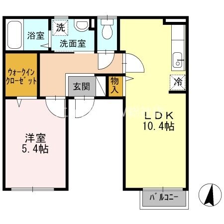 モンシャトー中央の物件間取画像