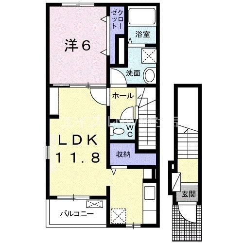 エレガンテ倉敷の物件間取画像