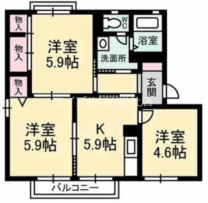 エクセレント中野の物件間取画像