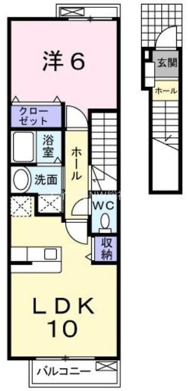 アメニティ中島Ｂの物件間取画像