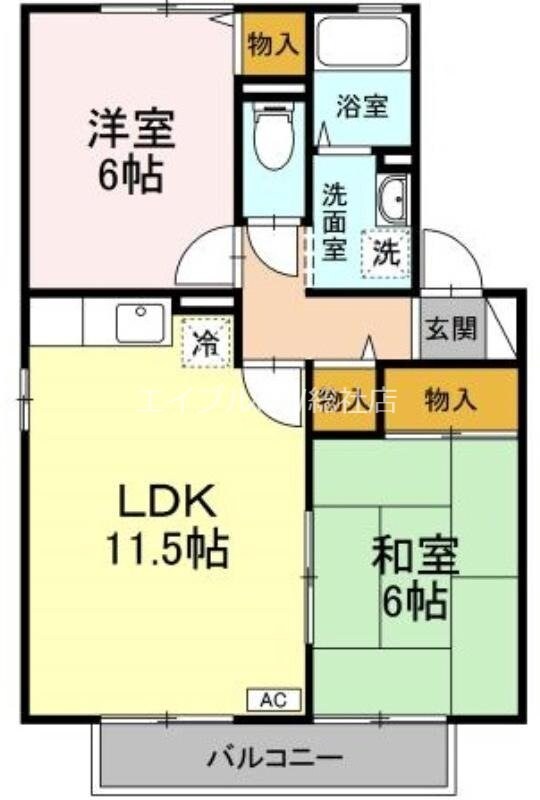 サンコーポ石井　A棟の物件間取画像