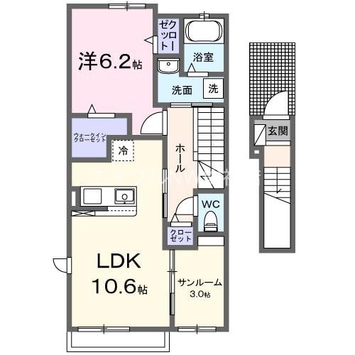 スプリング　テンＣの物件間取画像