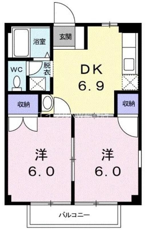 コーポＩＴＡＤＡＮＩの物件間取画像