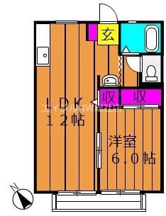 パナハイツ総社Mの物件間取画像