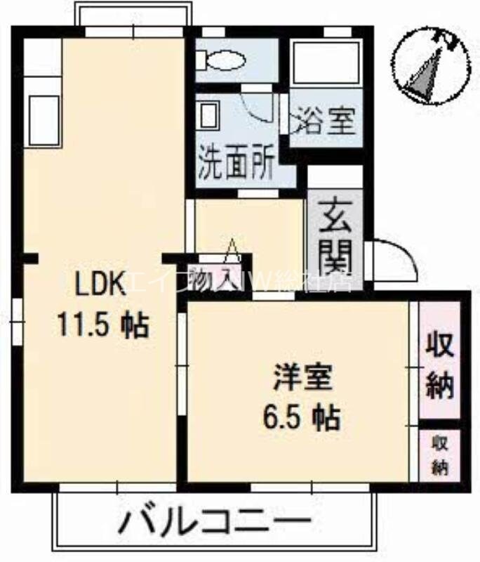 ビックイーストⅡ　A棟の物件間取画像