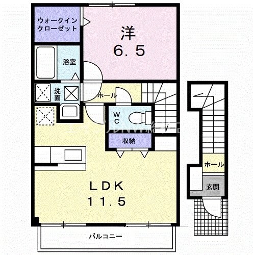 エピナール　ララＡの物件間取画像