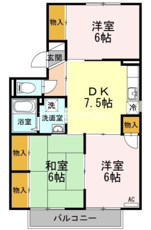 ルレーブK　D棟の物件間取画像