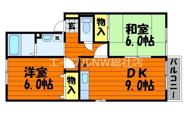 セジュール竹　A棟の物件間取画像