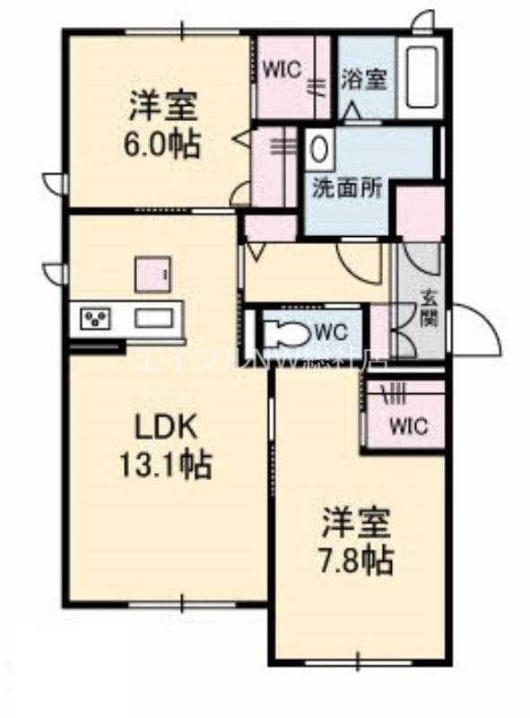 クレアガーデン　Ｂ棟の物件間取画像