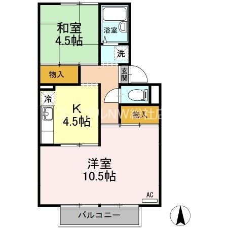 プレジール金谷の物件間取画像