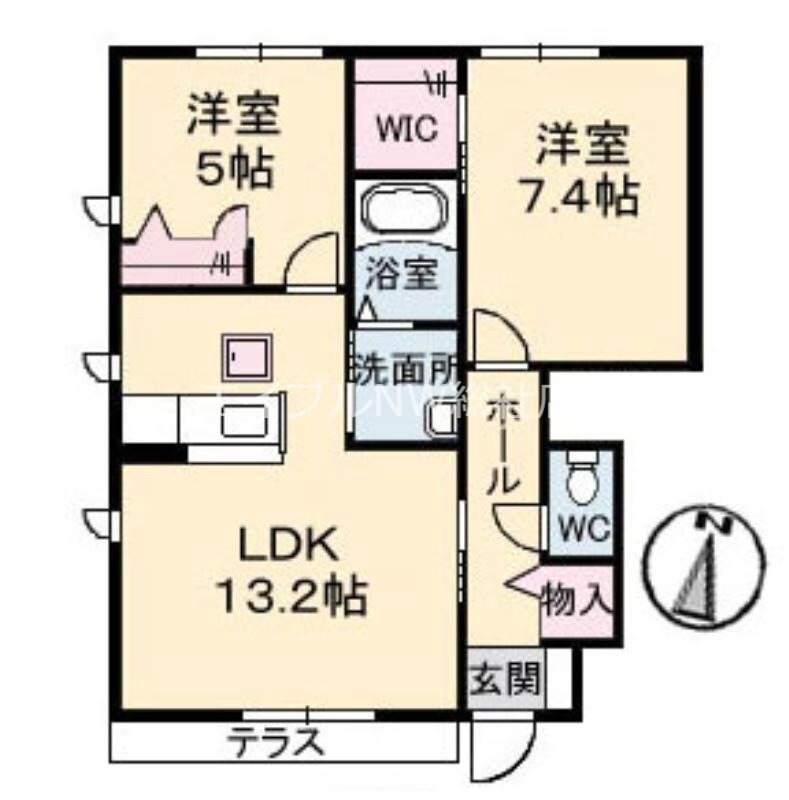 メイフラワー　Ｂ棟の物件間取画像