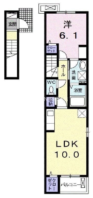 ル　レーヴＢの物件間取画像