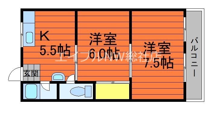 野田マンションCの物件間取画像