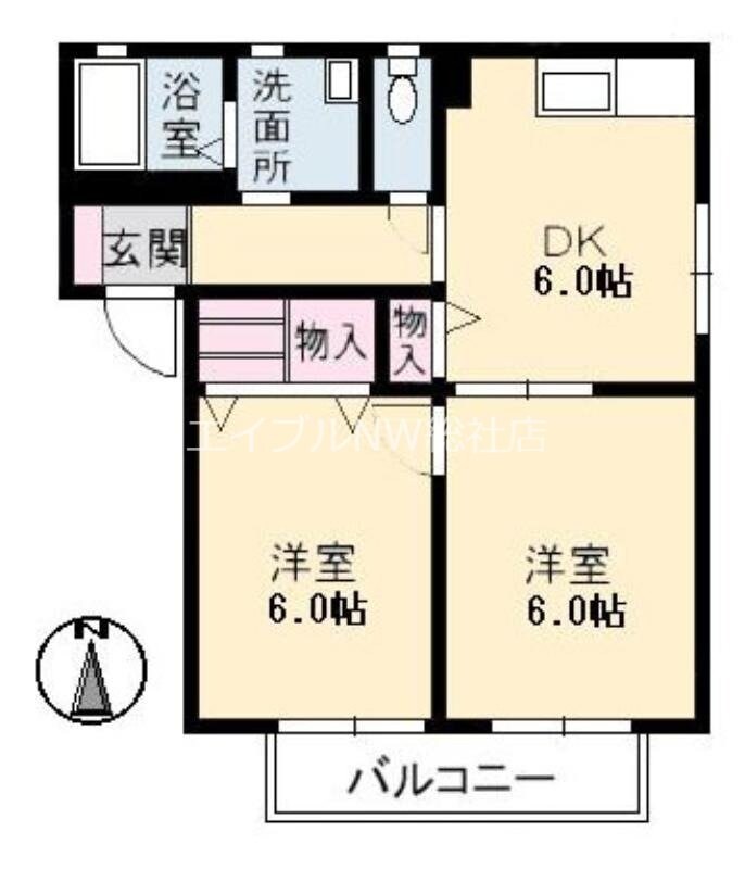 グランメゾン渡辺　D棟の物件間取画像