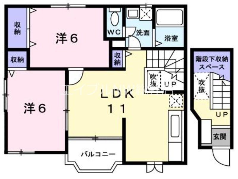 アビターレＡの物件間取画像