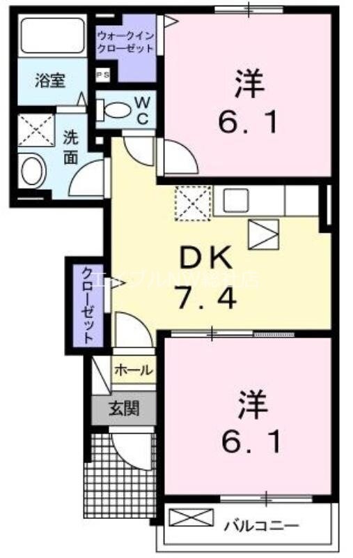 セトルＹＵＵＺＡＫＩの物件間取画像