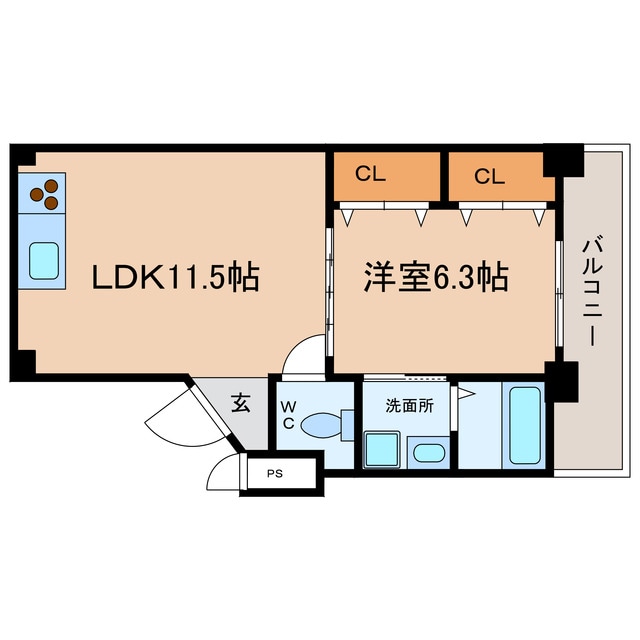 北口マンションの物件間取画像