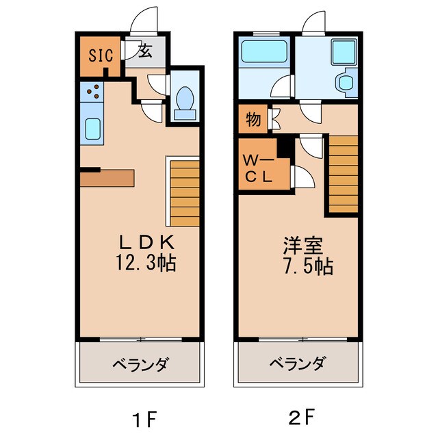 シエルブルー栄の物件間取画像