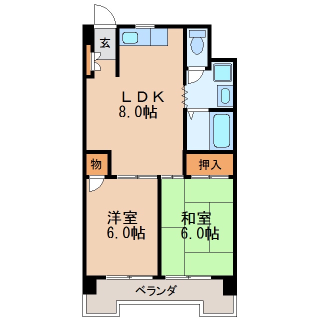 丸の内カジウラマンションの物件間取画像