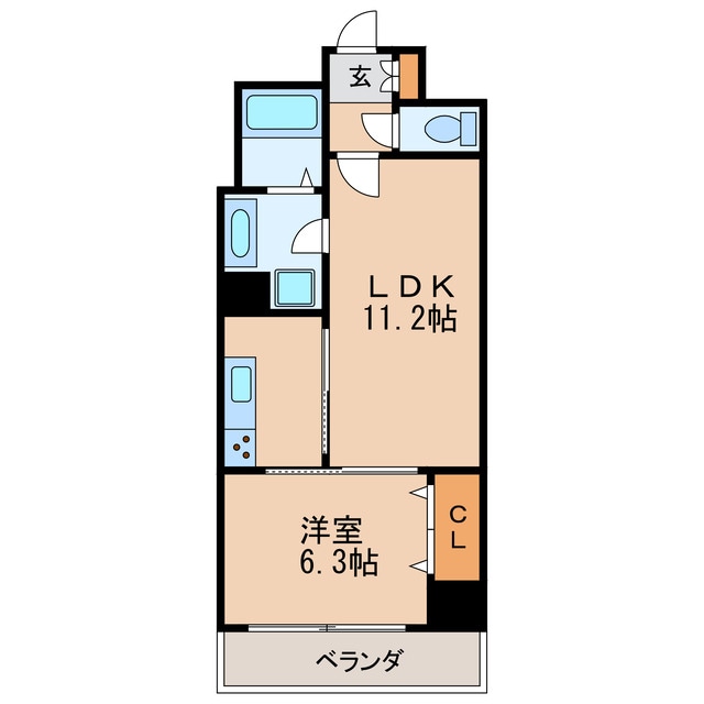 カスタリア新栄Ⅱの物件間取画像