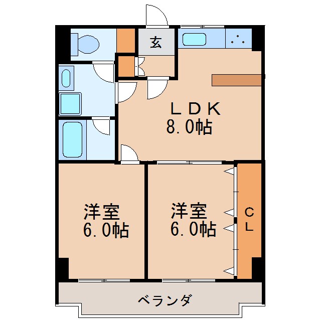 ガーデンコート新栄の物件間取画像