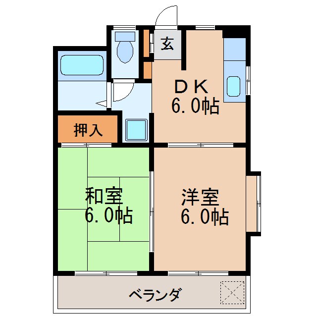 尼ケ坂駅 徒歩3分 3階の物件間取画像