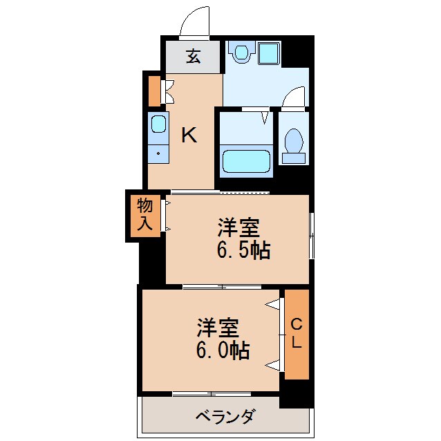 矢場町駅 徒歩7分 7階の物件間取画像