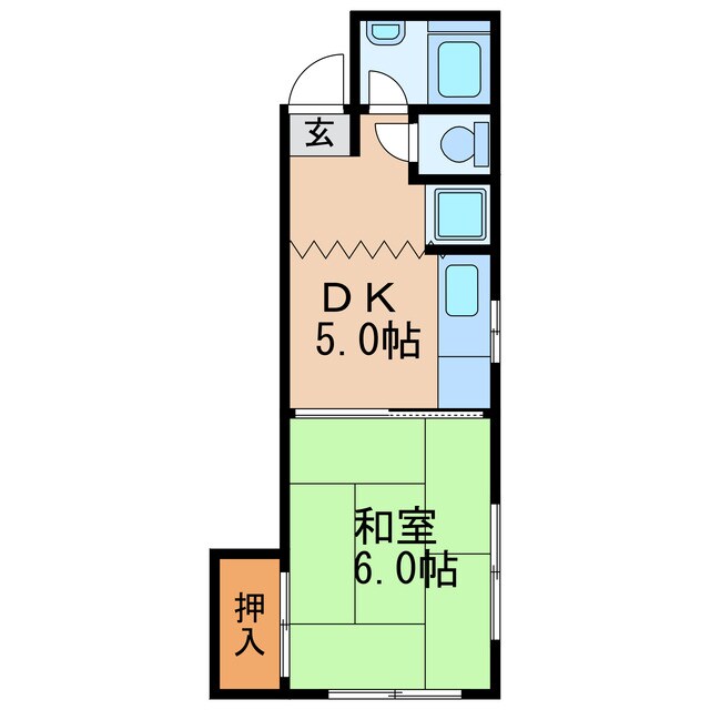 新栄町駅 徒歩6分 2階の物件間取画像