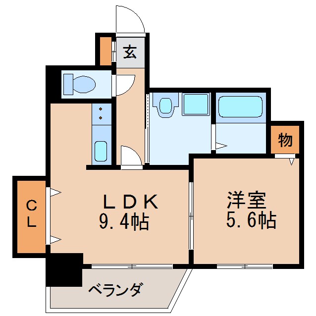 新栄町駅 徒歩7分 9階の物件間取画像