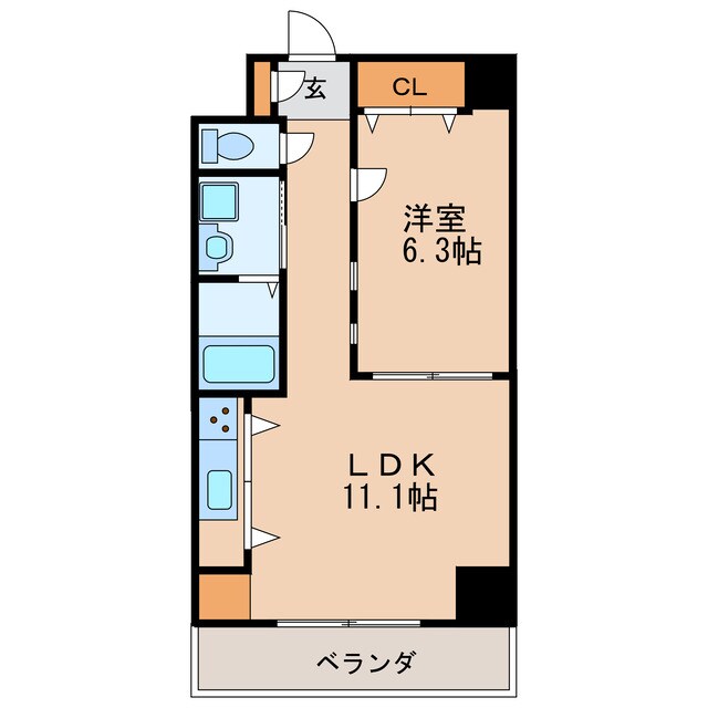 新栄町駅 徒歩4分 4階の物件間取画像