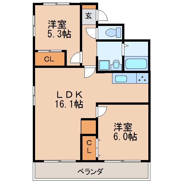 上原マンションの物件間取画像