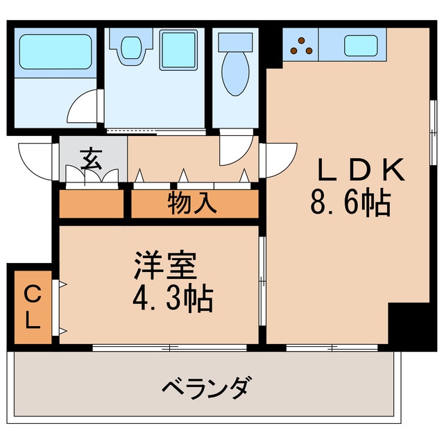 グラン アベニュー白川公園の物件間取画像