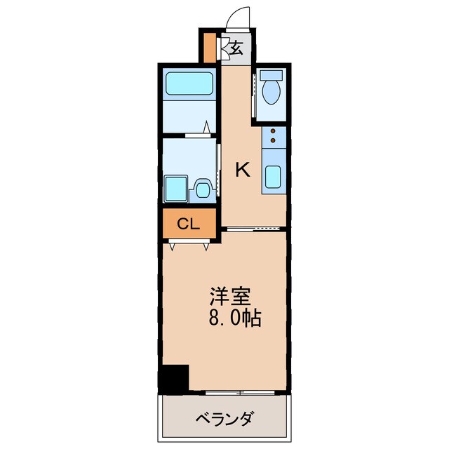 高岳駅 徒歩6分 5階の物件間取画像