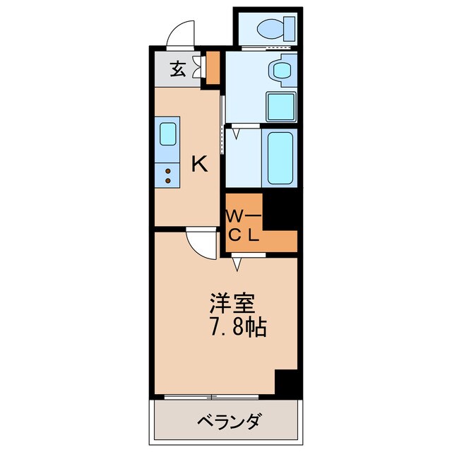 新栄町駅 徒歩9分 7階の物件間取画像