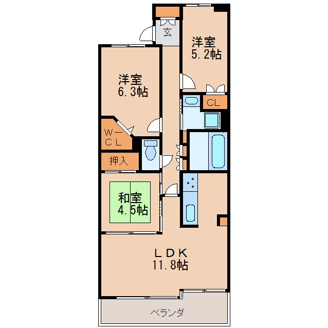 レジディア泉の物件間取画像