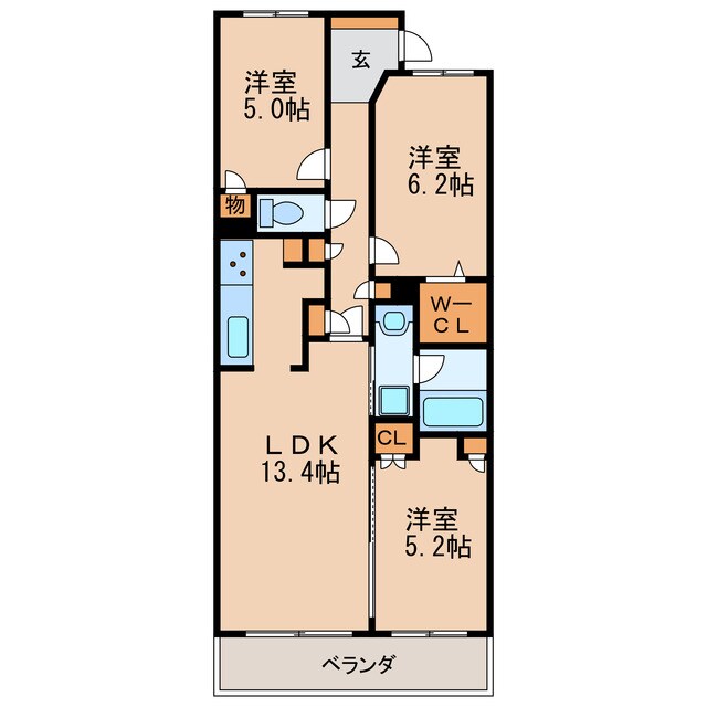 レジディア泉の物件間取画像