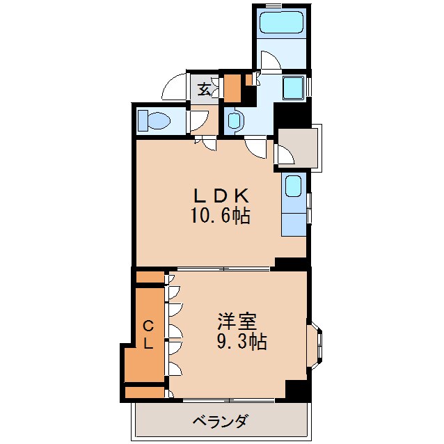 久屋大通駅 徒歩7分 5階の物件間取画像