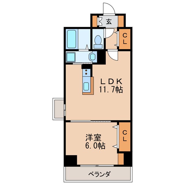 ノーブル徳川の物件間取画像