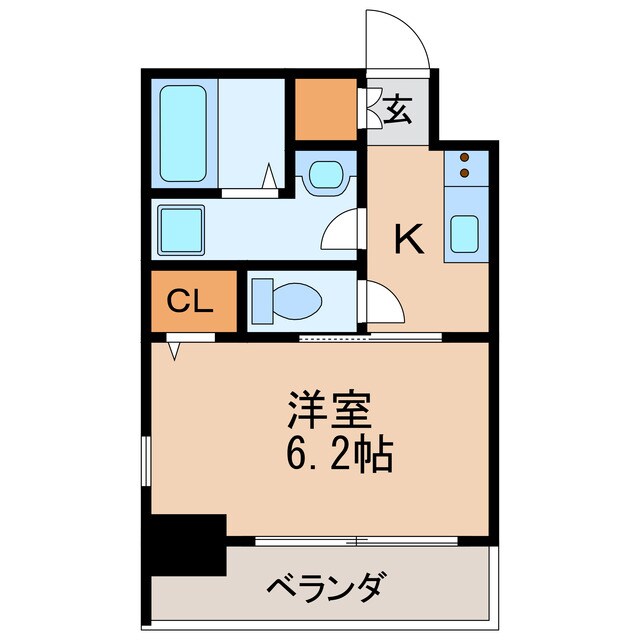 高岳駅 徒歩8分 2階の物件間取画像