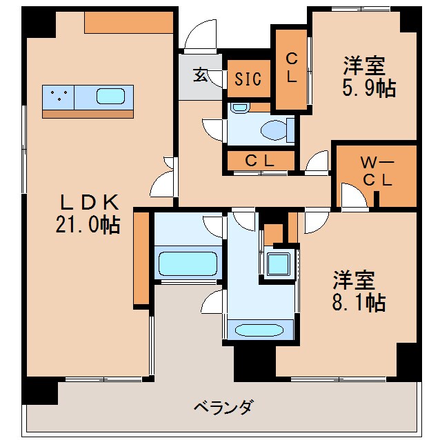 AREX丸の内Ⅱの物件間取画像