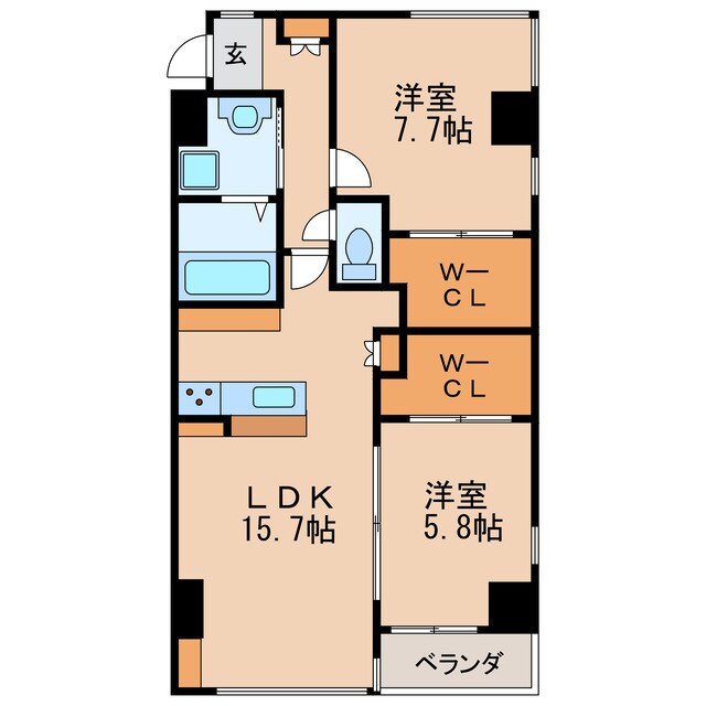 AREX丸の内Ⅱの物件間取画像