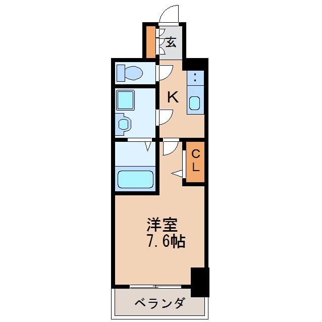 車道駅 徒歩6分 6階の物件間取画像