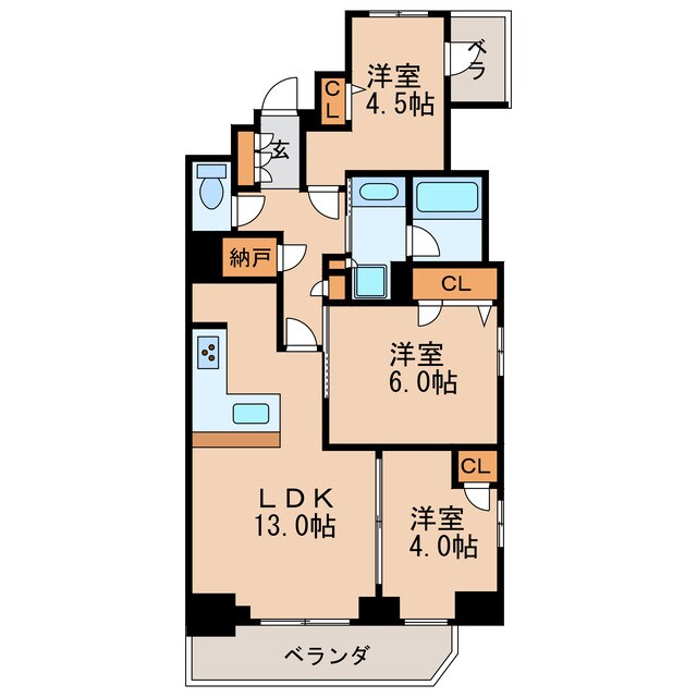 プレサンス ロジェ 栄三丁目の物件間取画像