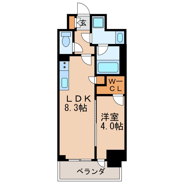 プレサンス ロジェ 車道駅前SOUTHの物件間取画像