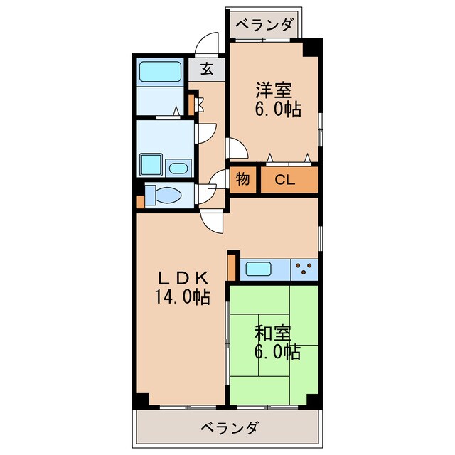 TWINS白壁 N棟の物件間取画像